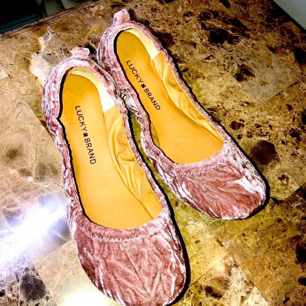 Dusky pink ballet flats